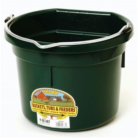 Miller Mfg Co Miller Mfg Co Inc Flat Back Plastic Bucket- Green 8 Quart - P8FBGREEN 464356